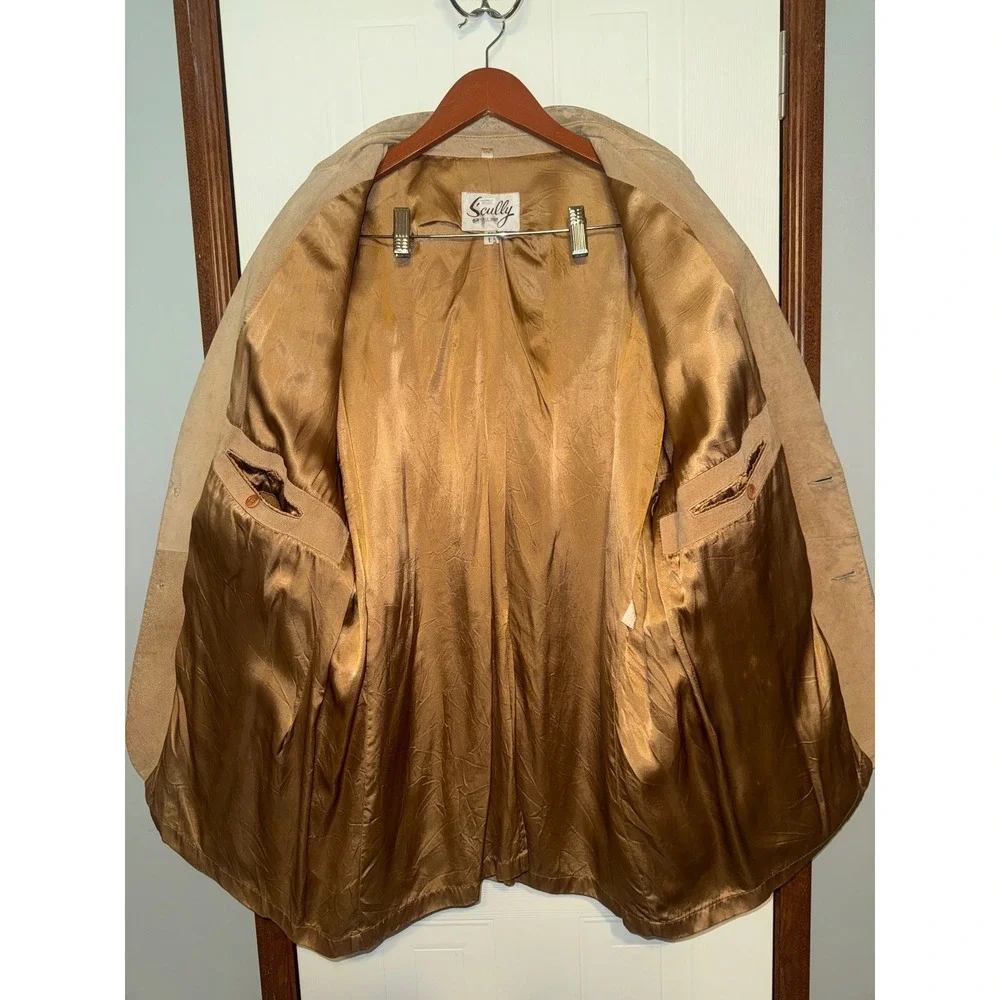 Scully Western Suede Leather Blazer Sport Coat Tan Embroidered Mens 48L